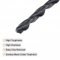 Uxcell 6542 High Speed Steel Straight Shank Twist Jobber Drill Bit Fully Ground Black Oxide Bits 5 1mm Diameter 85mm Total
