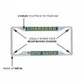 University Of New Haven Chargers License Plate Frame Officially Licensed Mascot Metal Car Tag Holder 6 25 X 12 In For Us And
