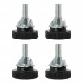 M8 X 25 30mm Screw On Furniture Glide Leveling Feet Thread Adjustable Leveler With T-nuts For Table Leg 4pcs 