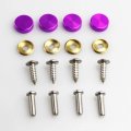Screw Caps For License Plate Frames Set Of 4pcs Screws Washers Purple
