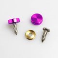 Screw Caps For License Plate Frames Set Of 4pcs Screws Washers Purple