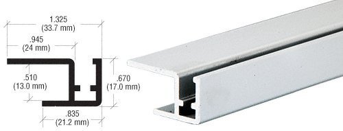Satin Anodized Rear Bottom Rail For Clover Showcase D7009a