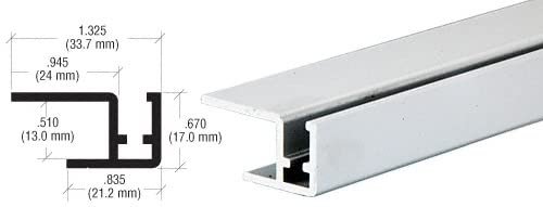 Satin Anodized Rear Bottom Rail For Clover Showcase D7009a