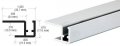 Satin Anodized Rear Bottom Rail For Clover Showcase D7009a