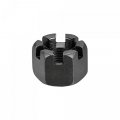 Uxcell M18x1 5mm Hexagon Slotted Nut Grade 4 8 Carbon Steel Hex Castle Nuts Black 5pcs