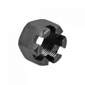 Uxcell M18x1 5mm Hexagon Slotted Nut Grade 4 8 Carbon Steel Hex Castle Nuts Black 5pcs