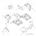 Polaris Atv Shield Kit Cover Sportman Twin Genuine Oem Part Qty 1
