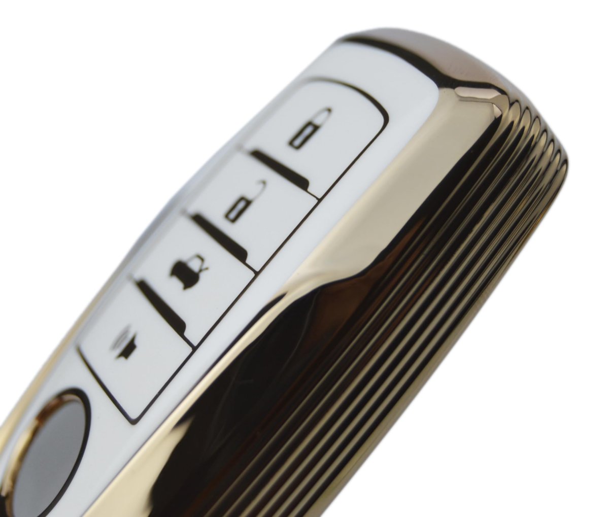 Glossy Smart Key Fob Cover For Toyota Rav4 Camry Corolla Highlander Tacoma 2021 2026 White Tpu Full Protection Shell 4 Button