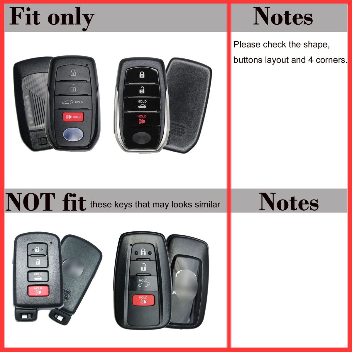 Glossy Smart Key Fob Cover For Toyota Rav4 Camry Corolla Highlander Tacoma 2021 2026 White Tpu Full Protection Shell 4 Button