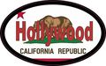 4in X 2 5in Oval Californian Flag Hollywood Sticker By Stickertalk 