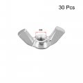 Uxcell M4 Wing Nuts Carbon Steel Zinc Plated Fasteners Parts Hurrican Screws Hand Twist Tighten Ear Butterfly Nut 30pcs