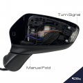 Spieg Driver Side Mirror Replacement For Mazda 6 2014-2016 Manual Fold Heated Turn Signal Light Paintable 6pin Lh