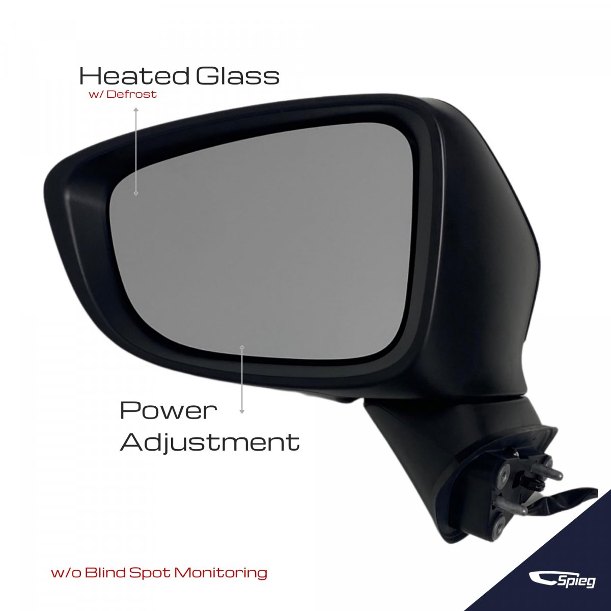 Spieg Driver Side Mirror Replacement For Mazda 6 2014-2016 Manual Fold Heated Turn Signal Light Paintable 6pin Lh
