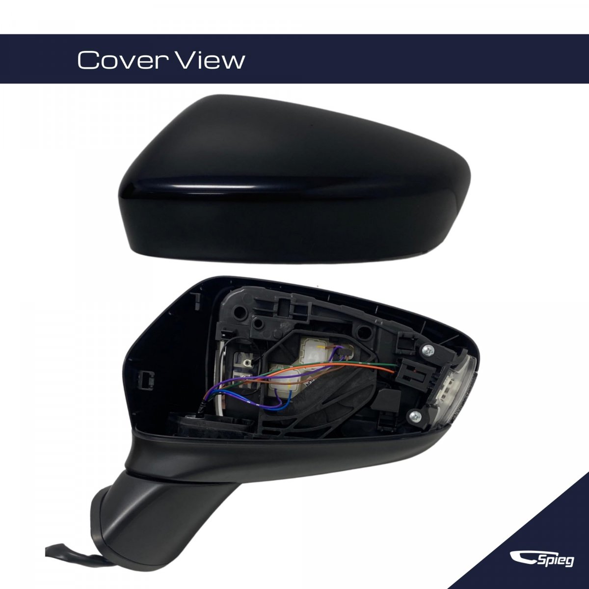 Spieg Driver Side Mirror Replacement For Mazda 6 2014-2016 Manual Fold Heated Turn Signal Light Paintable 6pin Lh