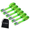 Cartman Lashing Straps Up To 600lbs 6pk In Carry Bag Green Color