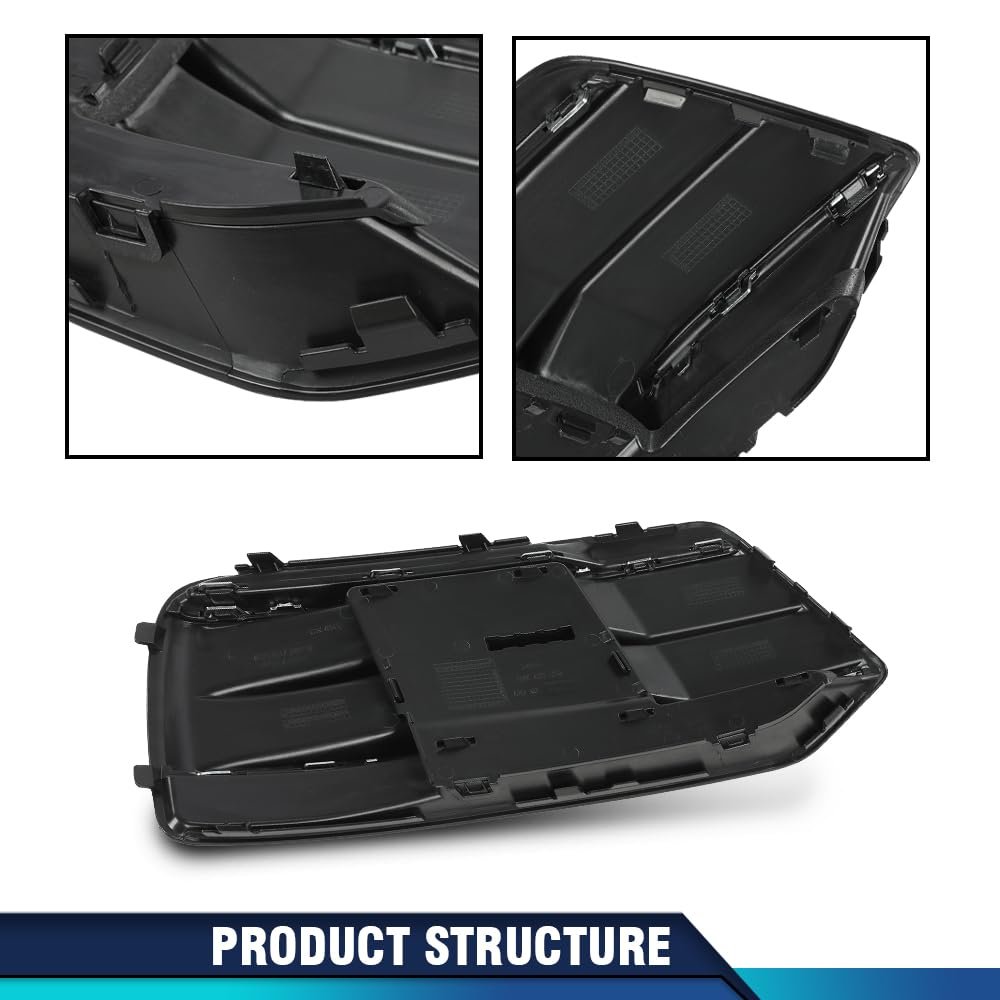 Front Bumper Fog Light Grille Bezel Insert Left Driver Side For Audi Q5 2018 2020 80a807679dru6 80a807245 Black Abs Plastic