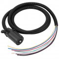 7 Pin Trailer Wiring Harness Blade Molded Connector For Rv Towbar Towing 2 Meter Black 