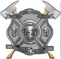 Weston Ink Never Forget 911 Bravery Honor And Sacrifice 9-11 Firefighter Memorial Decal In Gray 