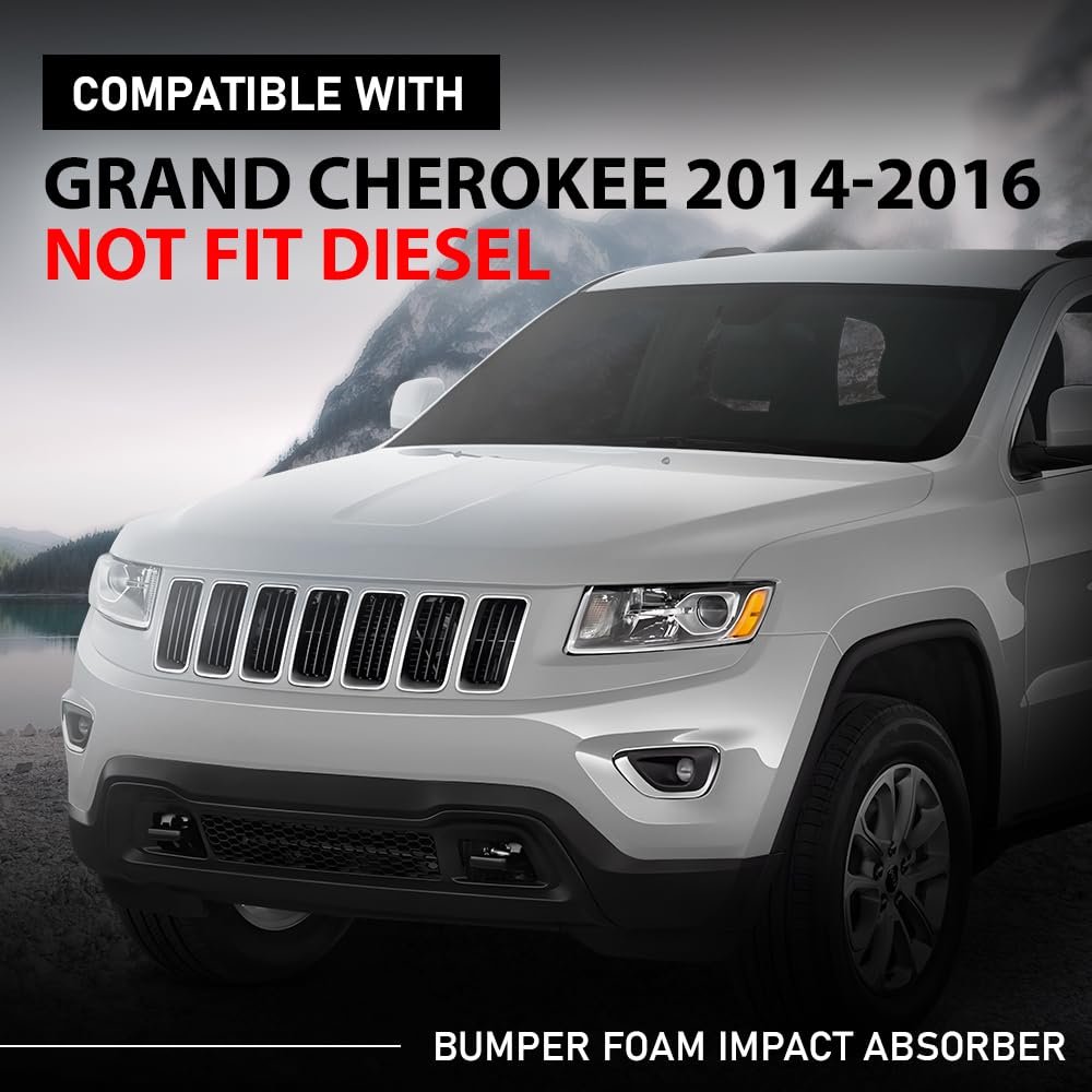 Front Bumper Foam Energy Impact Absorber For Jeep Grand Cherokee 2014 2016 Not Fit Diesel Part Number 68223471aa