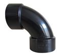 D502876 90 Degrees Elbow 1 5 In Hub Dwv Abs Pipe Fitting Black 