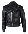 Hot Leathers Classic Motorcycle Jacket With Zip Out Lining Black Size 50 