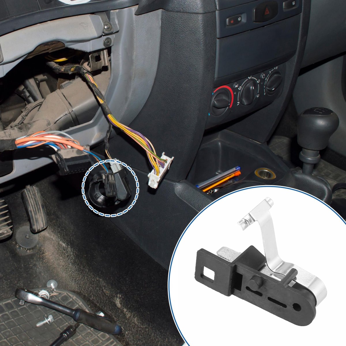 Stop Lamp Switch Stoplight Assembly For Chevrolet P20 1987-1989 Plastic Metal Black