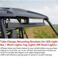 Qiilu Mounting Brackets For Led Light Bar 2pcs Car Truck Off-road Atv Mounts Bracket Mini Clamp Kits Tube Roof Roll Cage Holder