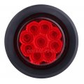 Ocpty 9led Side Marker Light 10pcs 2a Red Round Trailer Lamp Stop Turn Tail W Rubber Grommet Fit For Boats Truck Pickups
