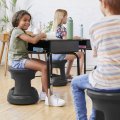 Ecr4kids Storage Wobble Stool 15in Seat Height Active Seating Black 