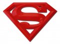 Superman Red Acrylic Auto Emblem 