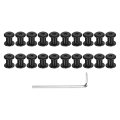 20 Sets Binding Post Screw M4x5 5mm Bolts Female 5x7mm Hex Drive Socket Cap Rivets Chicago Screws Furniture Stainless Steel 