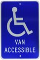 Handicap Parking Sign Van Accessible 12 In X 18 Reflective Aluminum Blue And White Tm147j Industrial Warning With Graphic 