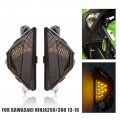 Topteng Motorcycle Front Led Turn Signal Light Lamp Fits For Kawasaki Ninja250300 2013-2016 400 2018-2021 Ninja 650 2018-2022