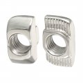 Uxcell Sliding T Slot Nuts M8 Half Round Roll In T-nut For 4545 Series Aluminum Extrusion Profile Carbon Steel Nickel-plated