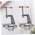 Osaladi 2pcs Carving Vise Bench Clamp Clamp-on Flat Table Household Aluminum Alloy Fixture