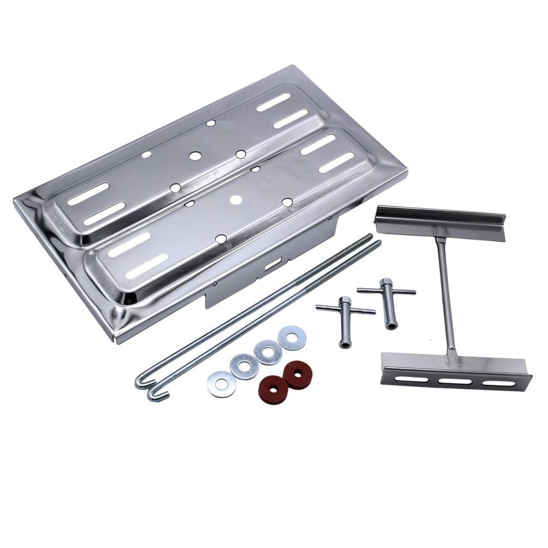 Universal Stainless Steel Battery Tray Holder Hold Down Kit By Gskmotor With J Hooks Polished