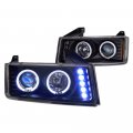 Tlaps 7422444626616 For 2004-2012 Chevy Colorado Gmc Canyon Black Housing Halo Projector Headlights With Led Amber Reflector 