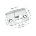 Door Strike Plate 57mm X 45mm Stainless Steel Latch Deadbolt Replacement Lock For Frame Jamb Reinforcement Silver