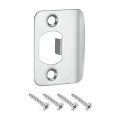 Door Strike Plate 57mm X 45mm Stainless Steel Latch Deadbolt Replacement Lock For Frame Jamb Reinforcement Silver 