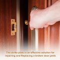 Door Strike Plate 57mm X 45mm Stainless Steel Latch Deadbolt Replacement Lock For Frame Jamb Reinforcement Silver
