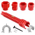 14 In 1 Plumbing Tools Sink Wrench Multi Purpose Pipe Spanner For Toilet Bowl Bathroom And Kitchen Model Wd43734 