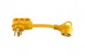 Maxxhaul 80709 Dogbone Rv Electrical Adapter 50 Male To 30 Amp Female With Handle For Easy Removal 