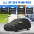 Uxcell For Bmw X1 2009-2023 Cover Waterproof Car Outdoor Full All Weather Protection Rain Sun With Zipper Black
