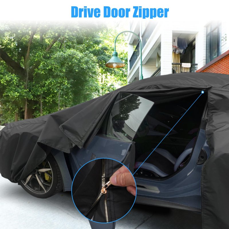Bmw X1 2009-2023 Cover Waterproof Car Outdoor Full All Weather Protection Rain Sun With Zipper Black