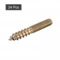 Uxcell M6x40mm Hanger Bolts 24pcs Double Ended Thread Dowel Screws For Wood Furniture Connecting