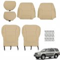 6pcs Beige Bottom And Lean Back Seat Cover With Headrest Front Driver Passenge Replacement For 1996-2002 4runner Sport Utility