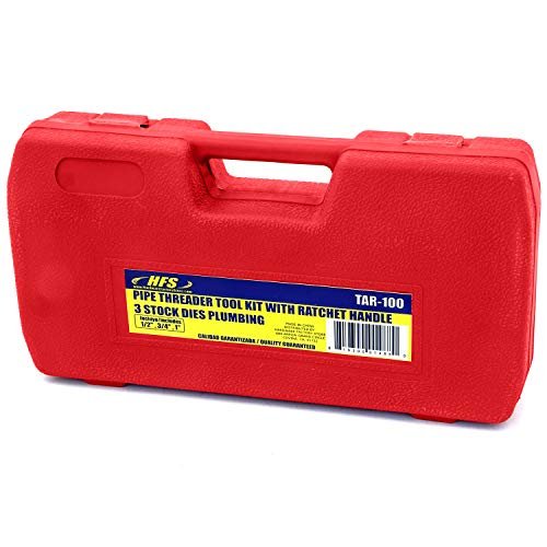Hfs R Ratchet Pipe Threader Kit Ratcheting Threading Tool Set 3 Dies