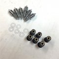 Semt-universal Compatible With Chrome Spike Bolts Windscreen Fairings License Plate 6pcs Mounting Part Kawasaki Suzuki Triumph