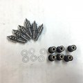 Semt-universal Compatible With Chrome Spike Bolts Windscreen Fairings License Plate 6pcs Mounting Part Kawasaki Suzuki Triumph