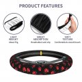 Foruidea Watercolor Ladybug Art Car Steering Wheel Cover Neoprene Automotive Anti Slip And Sweat Absorption Auto Wrap Fit Most